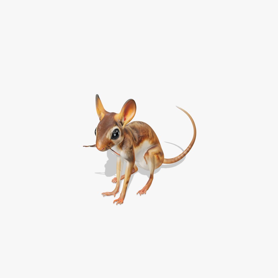 Realistic Jerboa Model Pack with Detailed Textures